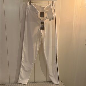 Nike Men's White Slim Straight Jeans with Black Side Stripe